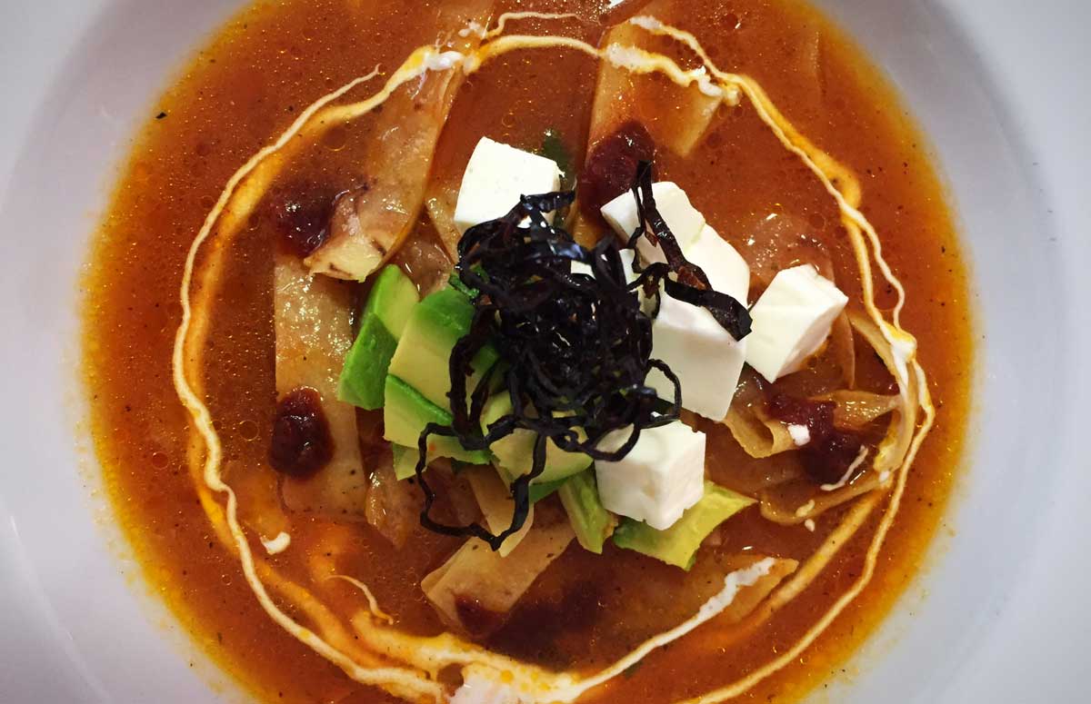 Sopa de Tortilla. Hands-on Cooking classes with Co.Cos Culinary School, Riviera Maya, Mexico